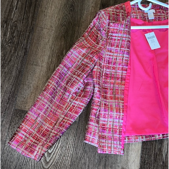 🌼FOR BUNDLE ONLY🌼Chicos Tweed Jacket Ribbon Trim - Picture 8 of 12